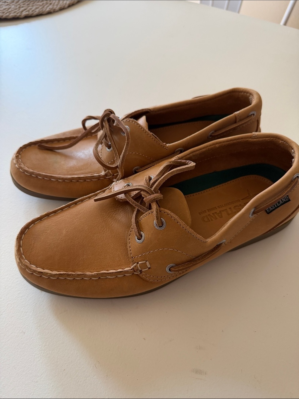 Eastland Men's Sea Dog Chestnut Leather Boat Shoes Sz 10.5. Bag3 New No box